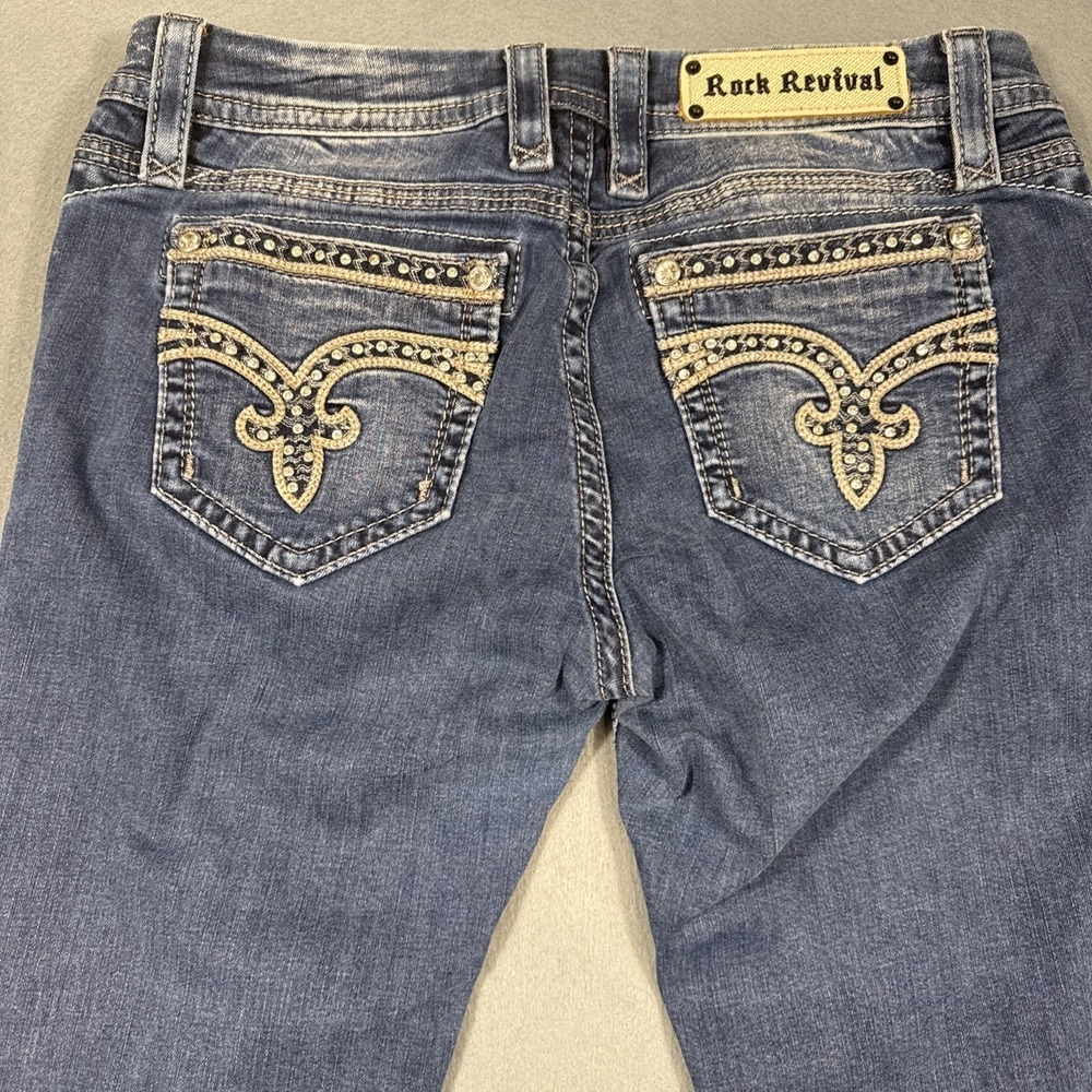 Rock Revival Chereen WOMENS 3031 Boot Jeans EMBELISHED Rhinestone WHISKERING